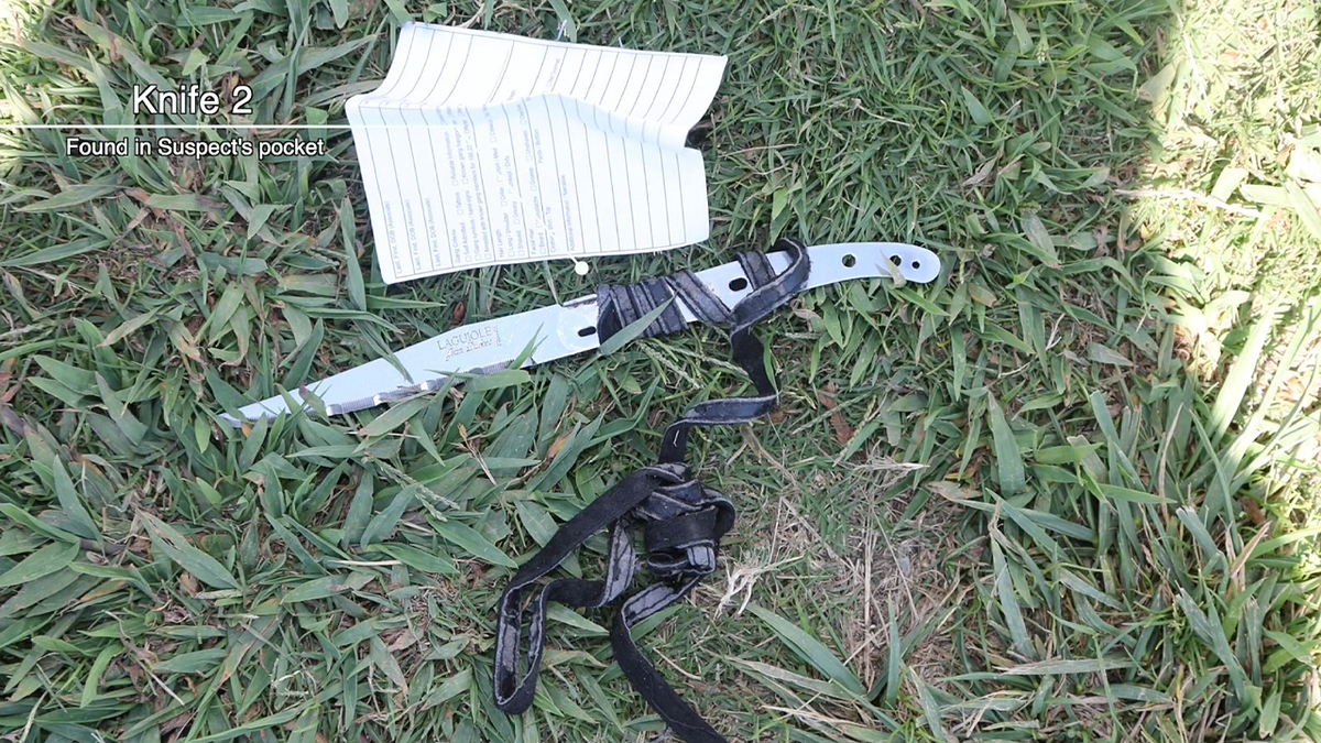 Second knife recovered from Michael Rodriguez’s pocket
