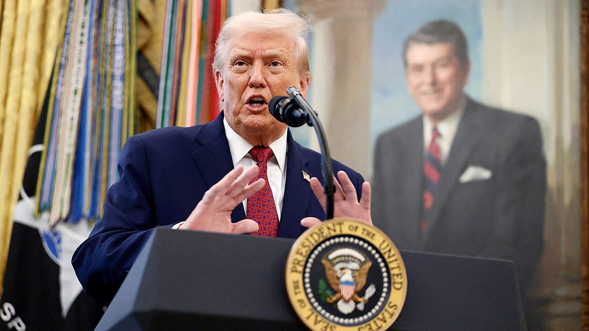 Trump speaking in the Oval Office